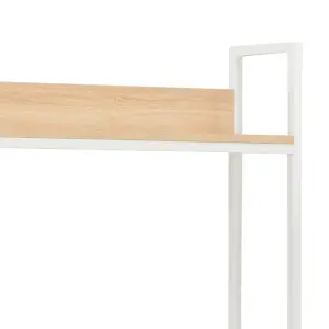 Berkfield Computer Desk White and Oak 120x60x138 cm