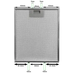 SPARES2GO Vent Extractor Aluminium Mesh Filter compatible with Whirlpool Oven Cooker Hood