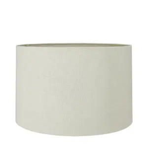 30cm Cream Self Lined Linen Drum Lampshade Modern Cylinder Table Lamp Shade