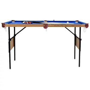 4ft 6in Blue Pool Games Table Including Balls & 2 Cues