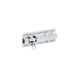 Securit Chrome Door Bolt Silver (50mm)