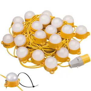 110V LED Festoon Kit Interconnectable Site Lighting 1x 50m