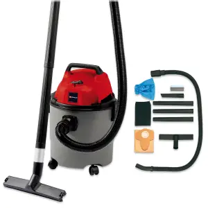 Einhell Wet And Dry Vacuum Cleaner 15L Corded Electric 1250W With Blowing Function And Castor Wheels TC-VC 1815