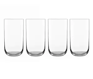 Luigi Bormioli Sublime Clear Round Crystal Modern Durable Beverage Glasses Set 590ml Pack of 4