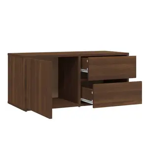 Berkfield TV Cabinet Brown Oak 80x34x36 cm Engineered Wood