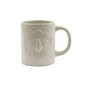 Cream Ceramic Embossed Bee Mug