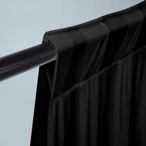 3x3 Metres Ice Silk Backdrop Photography Curtains, Black