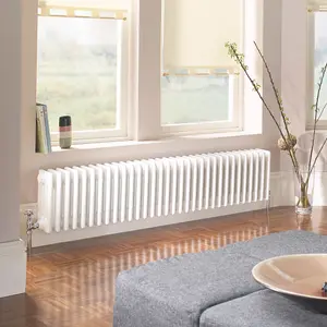 Acova White 4 Column Radiator, (W)1502mm x (H)300mm