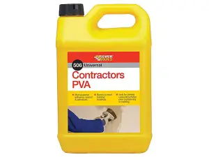 Everbuild Contractor's PVA 5 Litre - Multi-Purpose Adhesive and Primer