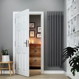 Terma 230V 1kW Modern Grey Smart Vertical Oil-filled radiator