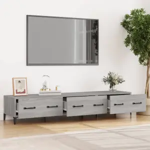 Berkfield TV Cabinet Grey Sonoma 150x34,5x30 cm Engineered Wood