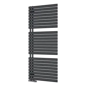 Ximax Fortuna Open FORO1164600A Anthracite Gas Vertical Designer Radiator, (W)600mm x (H)1512mm