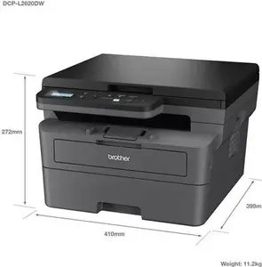 Brother DCP-L2627DWE Wireless Compact Three-In-One Mono Laser Printer With 4 Months Ecopro Subscription, Black