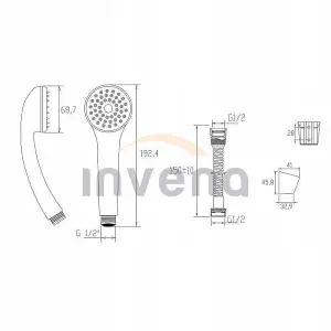 Mixer Shower Chrome Hose Set Replacement Shower Head + 150cm Hose + Wall Bracket