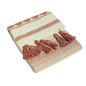 furn. Pangea Boho Woven Tasselled Throw