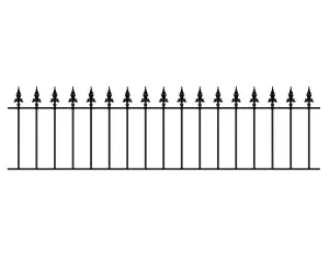 SAXA Metal Spear Top Garden Railing Panel 1830mm (6ft) GAP x 490mm High SAZP03