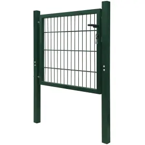 Berkfield Fence Gate Steel Green 105x150 cm