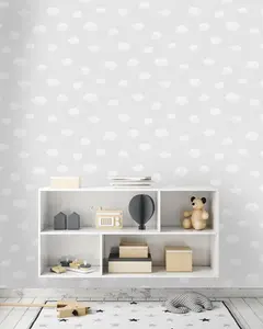 Holden Decor Cloudy Sky Grey Children's Smooth Wallpaper