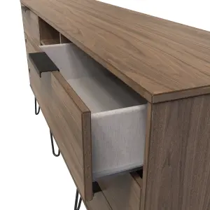 Fuji 6 Drawer Sideboard in Carini Walnut (Ready Assembled)