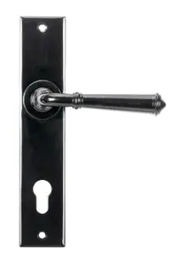 From The Anvil Black Regency Lever Espag. Lock Set