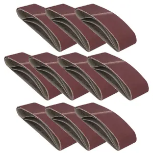 533mm x 75mm Mixed Grit Abrasive Sanding Belts Power File Sander Belt 30pc