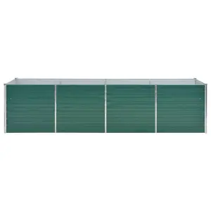 Berkfield Garden Raised Bed Galvanised Steel 320x80x77 cm Green