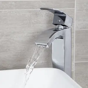 Nes Home Arke Waterfall High Rise Basin Mono Mixer Tap