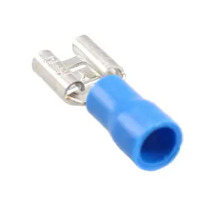 Female Blue Electrical Cable Wire Spade Terminals Crimps Connectors 25pc