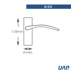 Intelligent Hardware - Internal Door Handle - Roma - Lever on Backplate - Lever Latch Furniture - Chrome