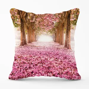 Pink Flower Tree Tunnel Outdoor Cushion 45cm x 45cm