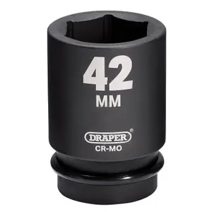 Draper Draper HI-TORQ Deep Impact Socket, 1" Sq. Dr., 42mm 08513