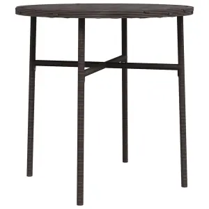 Berkfield Tea Table Brown 45 cm Poly Rattan