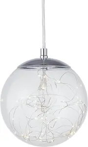 Lighting123 Paloma Glass Ball LED Suspended Light Fitting for Kitchen/Living Room/Entrance Hall/Office/Study/Work