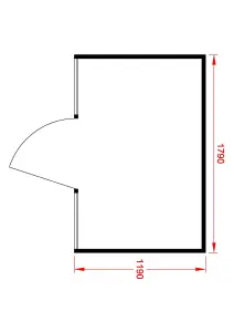 Shire 6x4 ft Woodbury Whitewood pine Playhouse - Assembly required