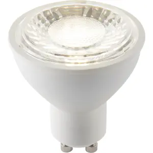 7W SMD GU10 LED Bulb - Cool White - Indoor/Outdoor Light Bulb - Matt White Lamp