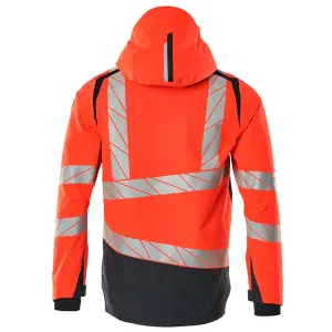 Mascot Accelerate Safe Lightweight Lined Outer Shell Jacket (Hi-Vis Red/Dark Navy)  (XX Large)