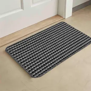 Eden Non Slip Washable Dirt Trapper Indoor Doormat - Kitchen Mats - Floor Mats - Anthracite 40x60 cm