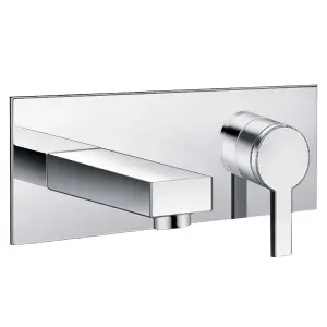 Sura Polished Chrome Wall-mounted Basin Mixer Tap