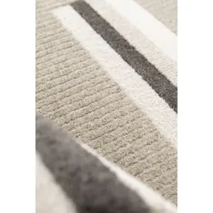 Melrose Turin Blocks Patterned Grey Black Large Area Rug 160/230cm