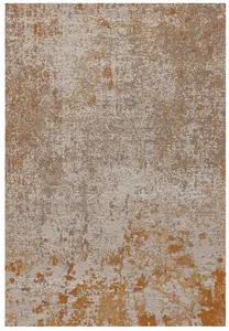 Orange Abstract Outdoor Rug, Abstract Stain-Resistant Rug For Decks Garden, 2mm Modern Outdoor Area Rug-160cm X 230cm