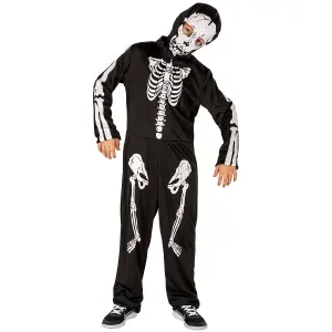 Boy's skeleton costume  - black 116 (5-7y)