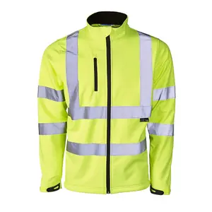 Hi-Vis Yellow Soft Shell Jacket- Small