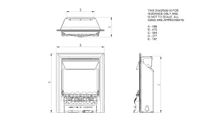 Focal Point Blenheim high efficiency Black Chrome effect Manual control 4.05kW Gas Fire