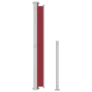 Berkfield Patio Retractable Side Awning 220x500 cm Red