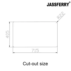 JASSFERRY Undermount Stainless Steel Kitchen Sink Tight Radius Double Bowl