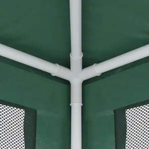 Berkfield Party Tent with 6 Mesh Sidewalls Green 3x6 m HDPE