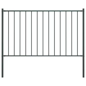 Khine Metal Fence Panels Included Anthracite / 1.7m W x 1.25m H