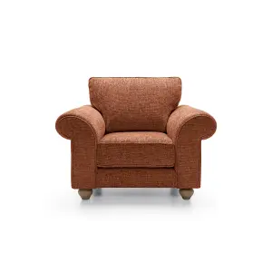 Ingrid Collection Armchair in Burnt Orange