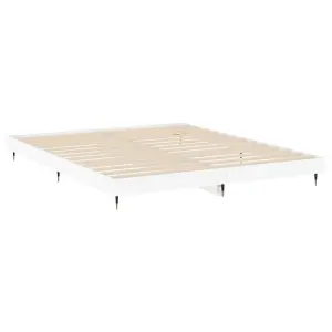 Berkfield Bed Frame White 140x200 cm Engineered Wood