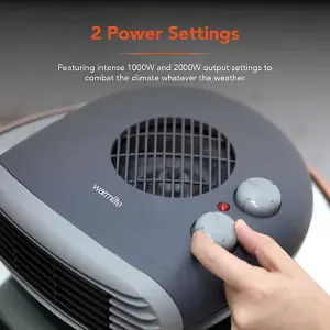 Warmlite WL44004DT 2000W Flat Fan Heater